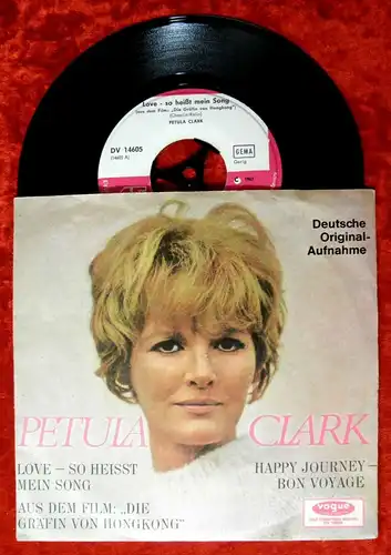 Single Petula Clark: Love - so heisst mein Song (Vogue DV 14605) D 1967