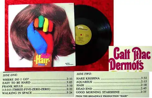 LP Galt McDermot´s Hair Pieces (Verve FVS 9514) D 1968