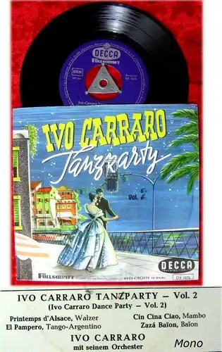 EP Ivo Carraro: Tanzparty Vol. 2 / Decca Fllschrift