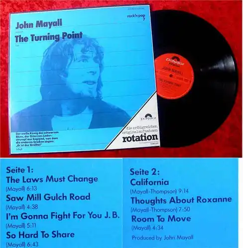 LP John Mayall The Turning Point Polydor Rotation