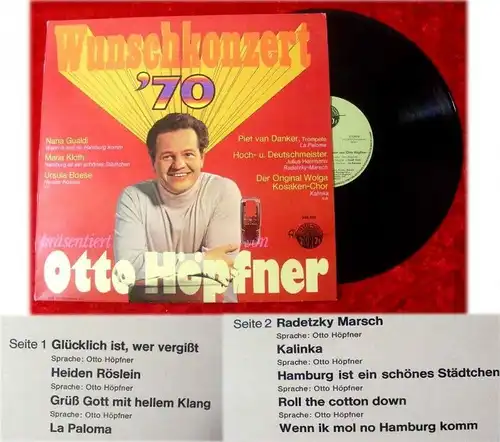 LP Wunschkonzert 1970 präsentiert von Otto Höpfner