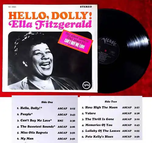 LP Ella Fitzgerald: Hello Dolly! (Verve V6-4064 Stereo) D 1964