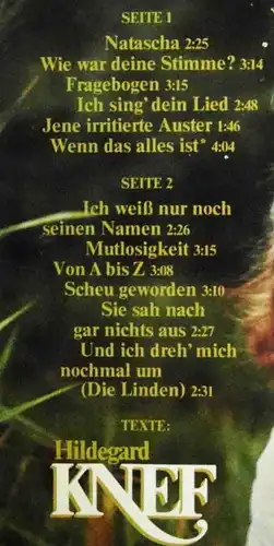LP Hildegard Knef: Und ich dreh mich nochmal um (Philips 6305 159) D 