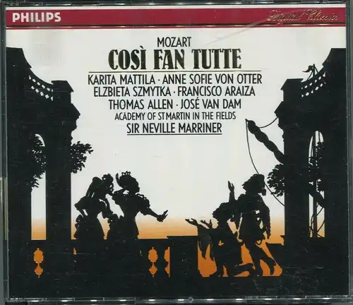 3CD Box Mozart Cosi Fan Tutte Mattila von Otter (Philips) 1990