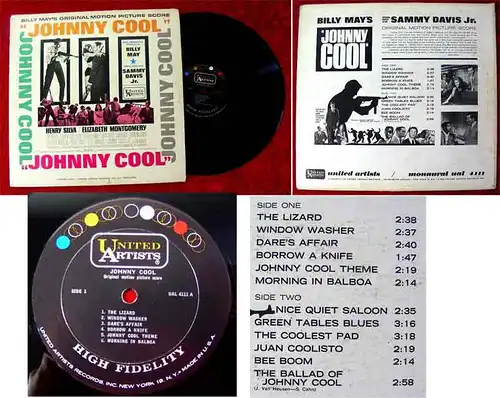 LP Johnny Cool Billy May Sammy Davis jr. (United Artists 4111) US 1962