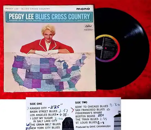 LP Peggy Lee: Blues Cross Country (Capitol T 1671 Mono) UK 1962