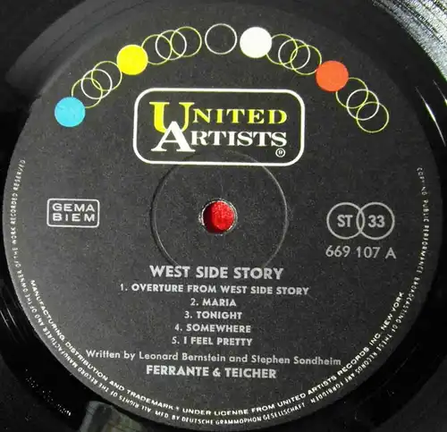 LP Ferrante & Teicher: Music From West Side Story and other motion pictures (UA)