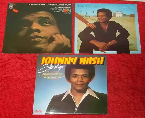 3 Langspielplatten JOHNNY NASH  - Vinylsammlung -
