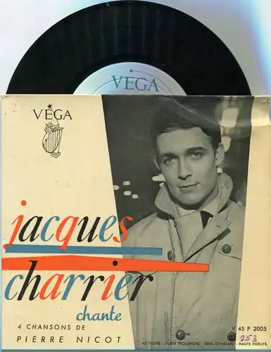 EP Jacques Charrier: Chante 4 Chansons de Pierre Nicot (Vega V45P2005) F