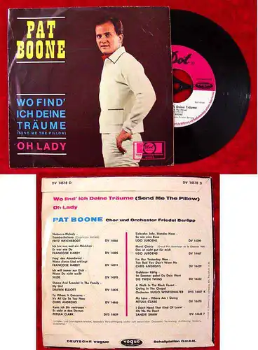 Single Pat Boone: Wo find ich Deine Träume / Oh Lady (DOT DV 14518 D) 1966