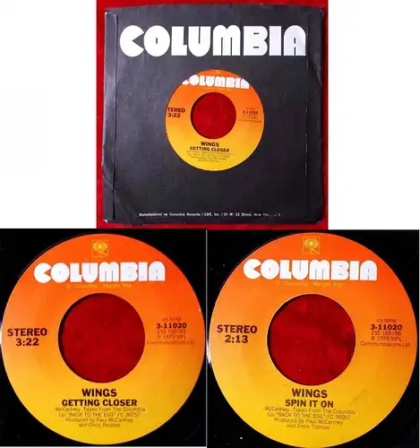 Single Wings: Getting Closer (Columbia 3-11020) US 1979