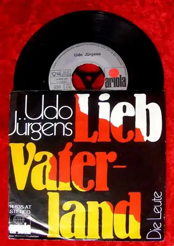 Single Udo Jürgens: Lieb Vaterland (Ariola 14 835 AT) D 1971