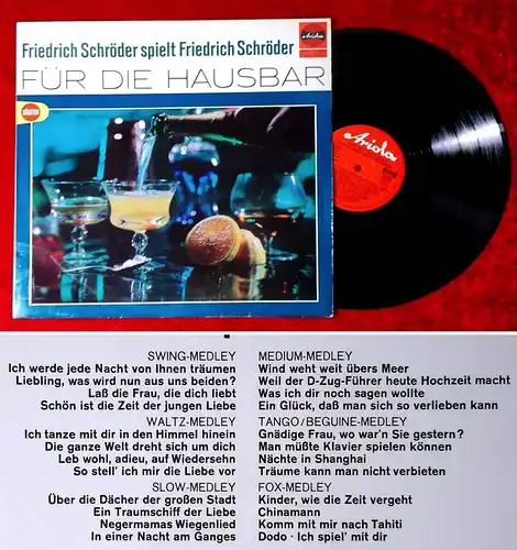 LP Friedrich Schröder: Für die Hausbar (Ariola 72 291 Stereo) D 1961