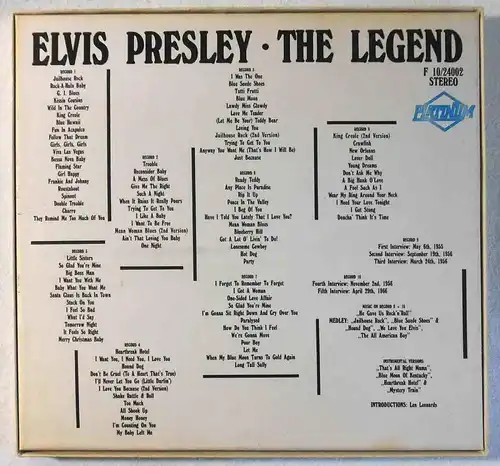 10LP Box Elvis Presley - The Legend (Astan Platinum F 10/24002) D