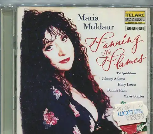 CD Maria Muldaur: Fanning The Flames (Telarc) 1996 feat Huey Lewis Bonnie Raitt.