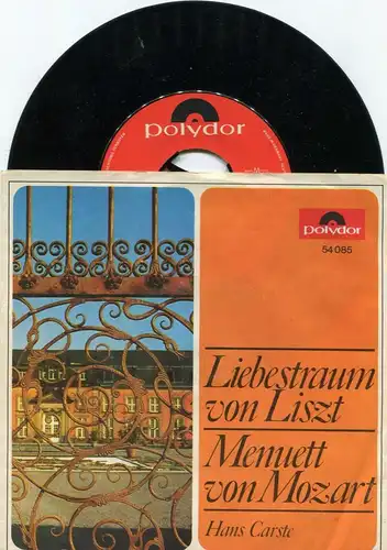 Single Hans Carste: Liebestraum von Liszt / Menuett von Mozart (Polydor 54 085)