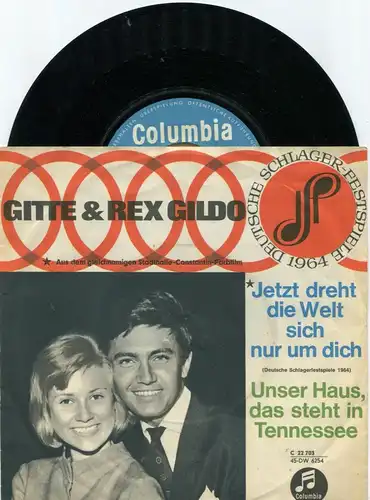 Single Rex Gildo & Gitte: Jetzt dreht die Welt sich nur um Dich (Columbia) D 64
