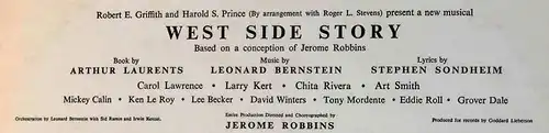 LP West Side Story (Philips BBL 7277) UK 1957 Carol Lawrence Larry Kert...