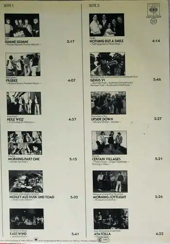LP Jazz Rock - Nachwuchs Festival Pop ´80 (CBS 84 846) NL 1980