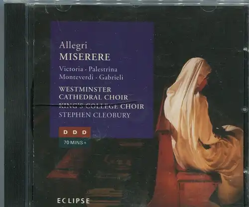 CD Allegri: Miserere Latin Church Music (Eclipse) 1996