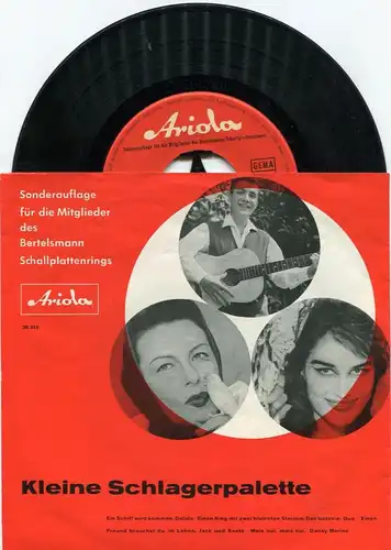 EP Kleine Schlagerpalette mit Dalida Danny Marino Batavia Duo (Ariola 36 314) D