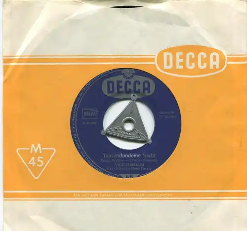 Single Vico Torriani: Tausendundeine Nacht (Decca D 18 596) D