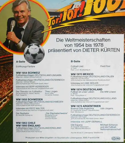 LP Dieter Kürten: Tor! Tor! Toor! Fußball Weltmeisterschaften (K-Tel) D 1982