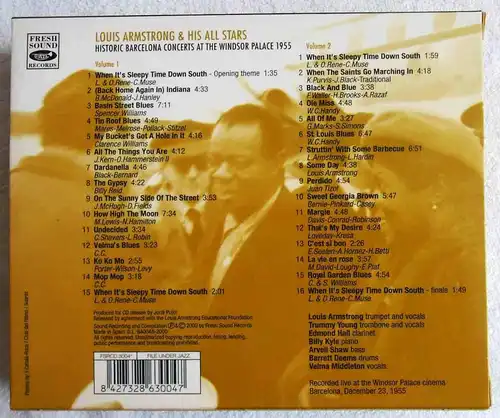 2CD Box Louis Armstrong & His All Stars Barcelona Concerts 1955 (Freshsound)