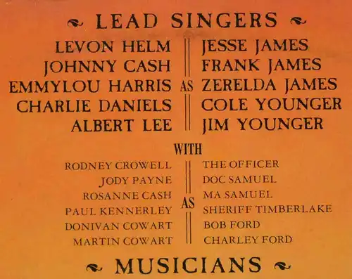 LP The Legend Of Jesse James - Johnny Cash Emmylou Harris Charlie Daniels