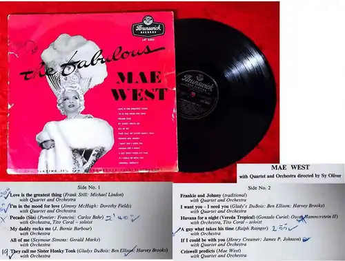 LP Mae West: The Fabulous (Brunswick LAT 8082) UK 1955