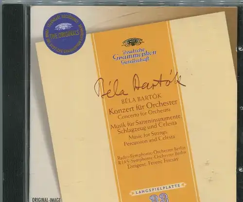 CD Ferenc Fricsay: Bartok Konzert für Orchester (DGG) Originals Series 