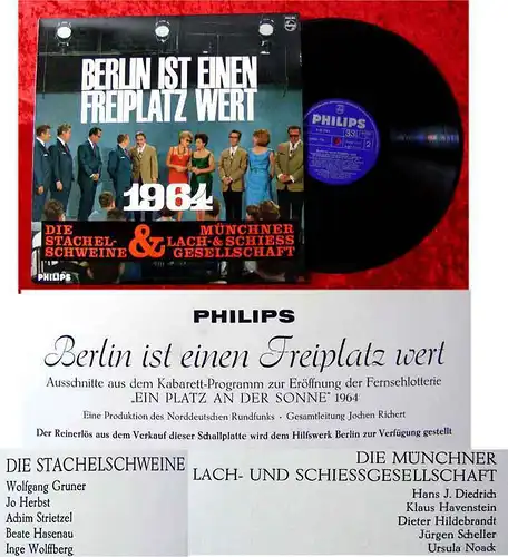 LP Berlin ist einen Freiplatz wert 1964 Stachelschweine Lach &Schießgesellschaft