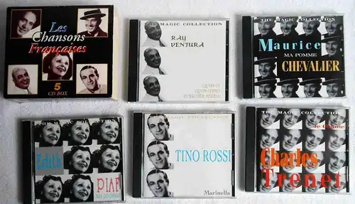 5CD Box Les Chansons Francaises - Ventura Trenet Piaf Rossi Chevalier