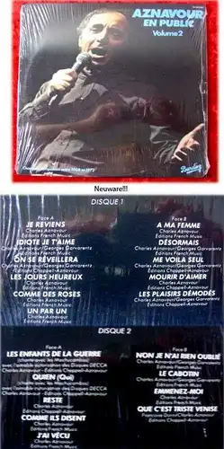 2LP Charles Aznavour En Public Vol 2 1964 bis 1972 (Fab