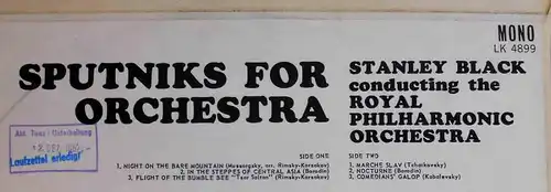 LP Stanley Black: Sputniks For Orchestra (Decca LK 4899 Mono) UK 1968