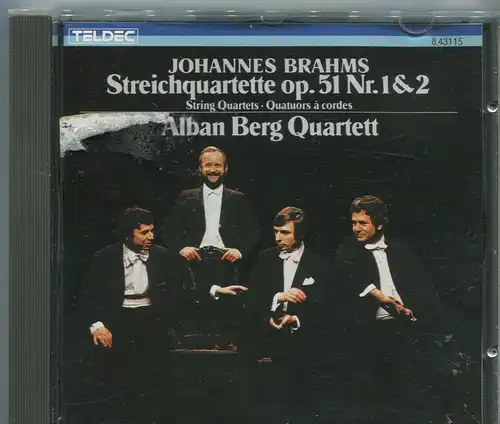 CD Alban Berg Quartett: Brahms - Streichquartette op. 51 Nr. 1&2 (Teldec) 1983