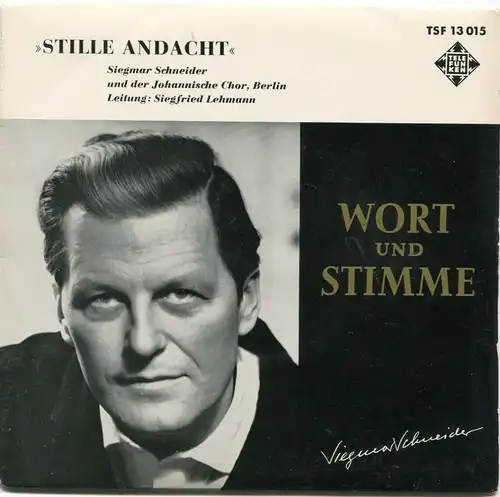 EP Siegmar Schneider: Stille Andacht (Telefunken TSF 13 015) D