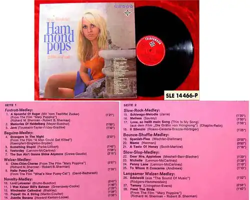 LP Klaus Wunderlich: Hammond Pops - 28 Hits on Parade (Telefunken SLE 14 466-P)