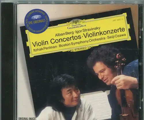 CD Itzhak Perlman Seiji Ozawa: Berg Strawinsky Violin Concertos (DGG) 1987