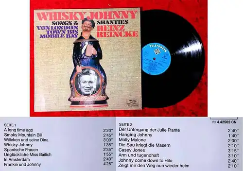 LP Heinz Reincke: Whisky Johnny - Songs & Shanties (Telefunken 642502) D