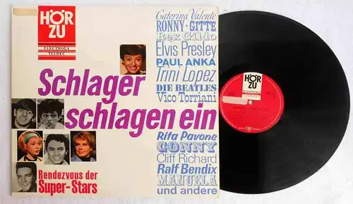 LP Schlager schlagen ein (Hör Zu HZE 128) incl Elvis Presley Beatles (D 1964)
