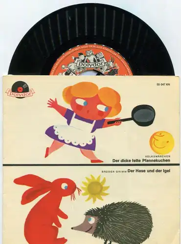 EP Der dicke fette Pfannekuchen / Der Hase und der Igel (Polydor 55 047 KN) D