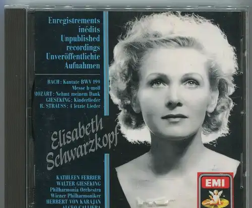 CD Elisabeth Schwarzkopf: Unveröffentlichte Aufnahmen (EMI) 1990