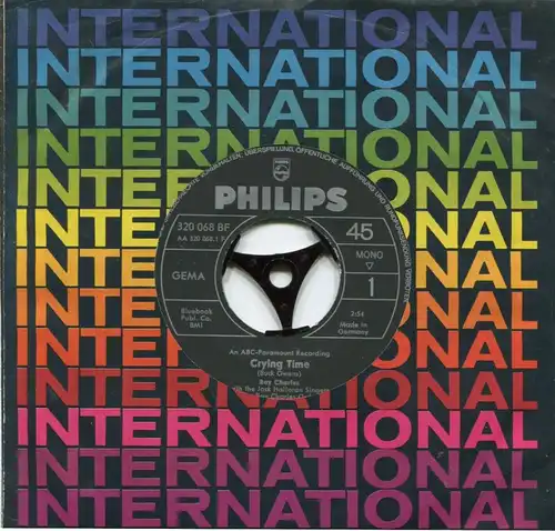 Single Ray Charles: Crying Time (Philips 320 068 BF) D 