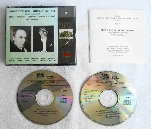 2CD Wiener Staatsoper - Bruno Walter Rudolf Moralt (Koch) 1994