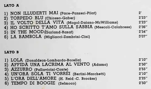 LP Intimitá - Le 4 Tastiere DellÓrgano de Dorsey Dodd (Vedette VPAS 874) Italy 