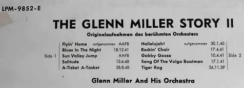 25cm LP Glenn Miller Story II (RCA LPM-9852-E) D 1959