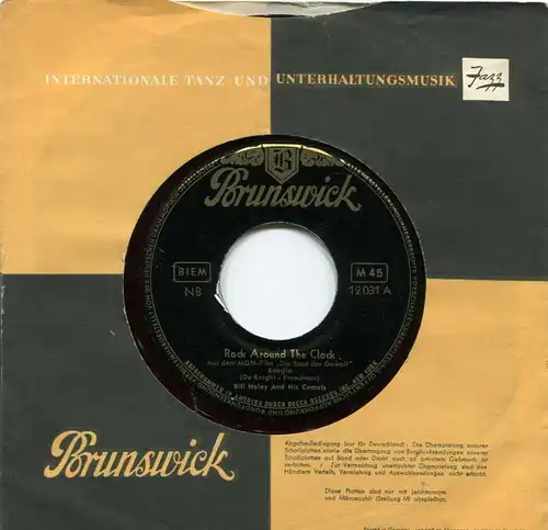 Single Bill Haley & Comets: Rock Around The Clock (Brunswick 12 031) D