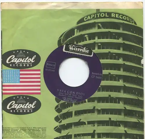 Single Les Paul & Mary Ford: Vaya Con Dios (Capitol CF 2846) D