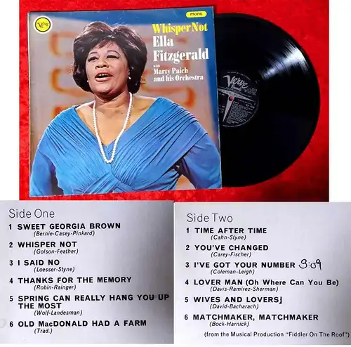 LP Ella Fitzgerald: Whisper Not (Verve VLP 9148) UK 1966